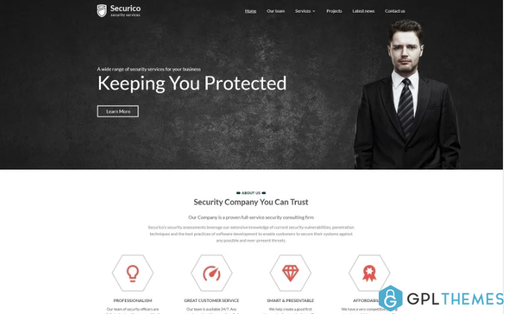 Securico – Security Responsive Modern HTML Website Template