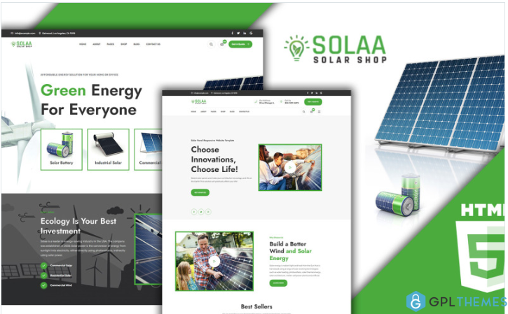 Solaa – Solar HTML5 Template