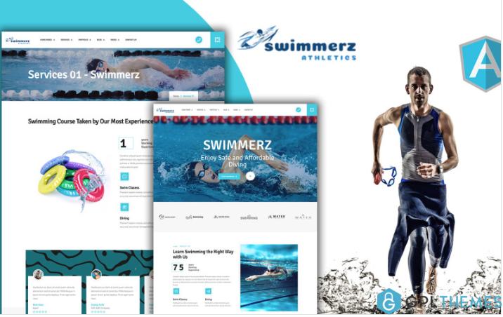 Swimmerz – Swimming Service Angular Template