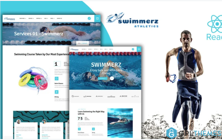 Swimmerz – Swimming Service React Template