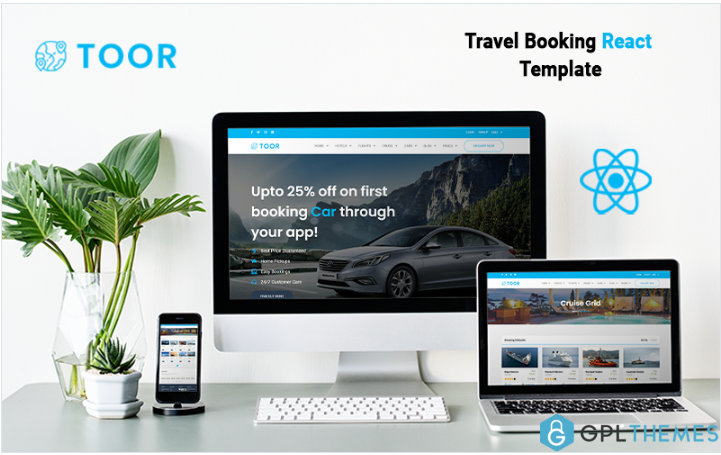 Toor – Travel Rental Booking React Website template