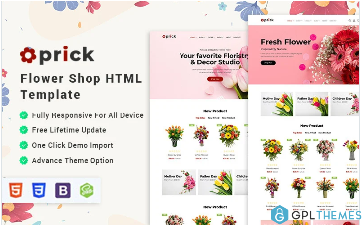 Prick – Flower Shop HTML Template