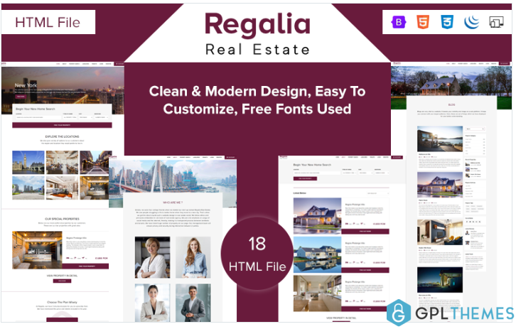 Regalia – Real Estate Ajax Website Template