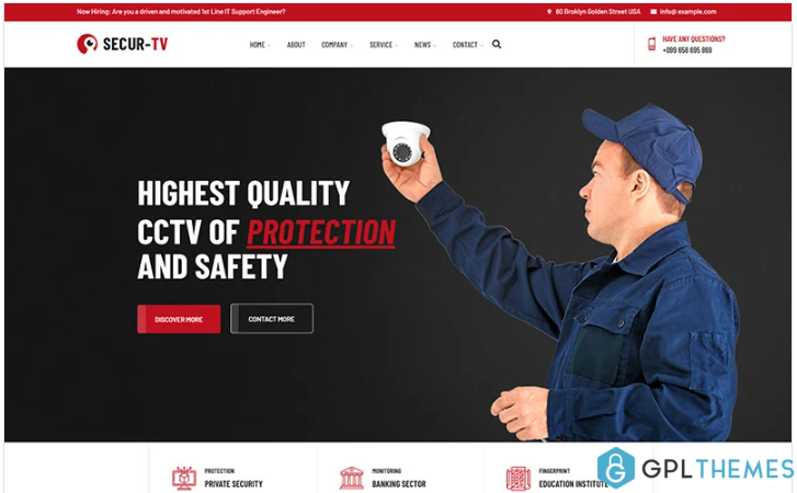 Securtv – CCTV & Security Responsive Website Template