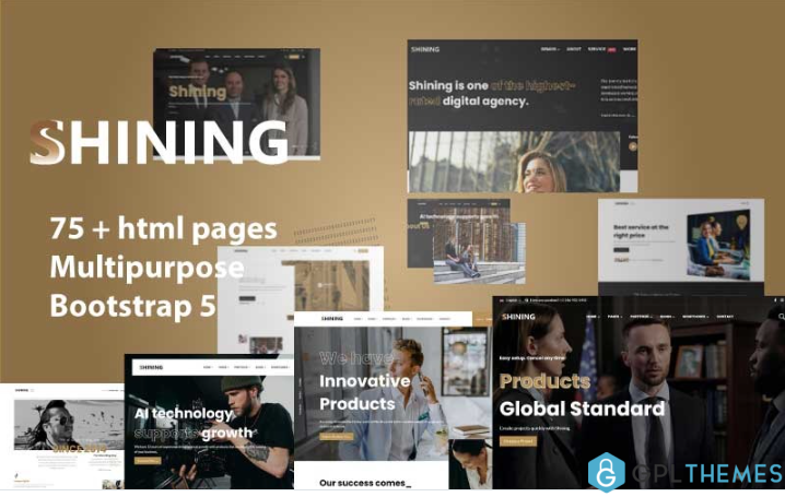 Shining – Design Website Mulitpurpose Art HTML5 Template