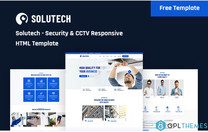 Solutech – Free CCTV & Security Responsive Website Template