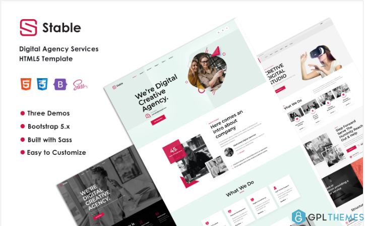 Stable – Digital Agency Services Bootstrap 5 Template