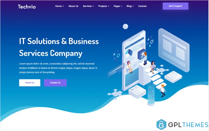 Techvio – IT Solutions & Business Services Website Template