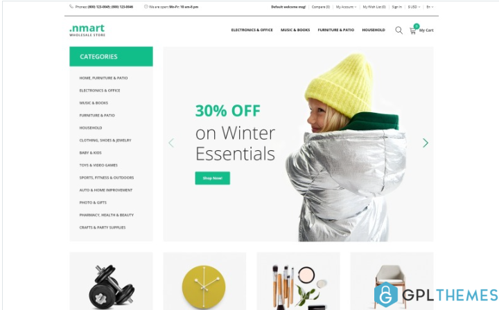 .nmart – Wholesale Clean OpenCart Template