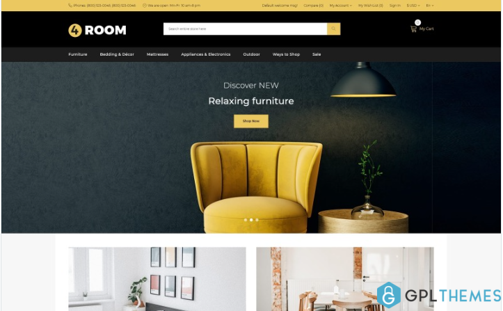4 Room – Home Furniture Store OpenCart Template