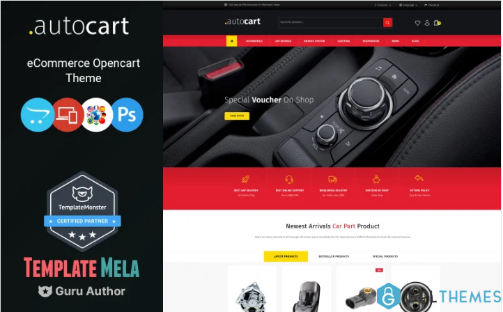 AutoCart – Spare Parts OpenCart Template