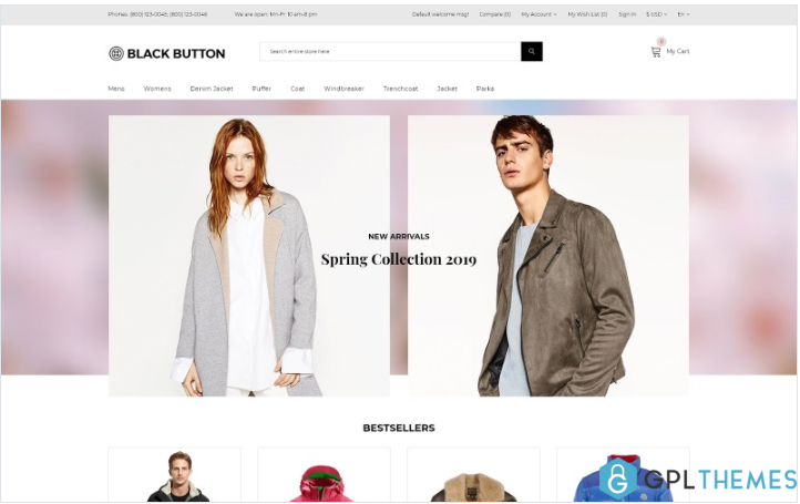 Black Button – Fashion Store Elegant OpenCart Template