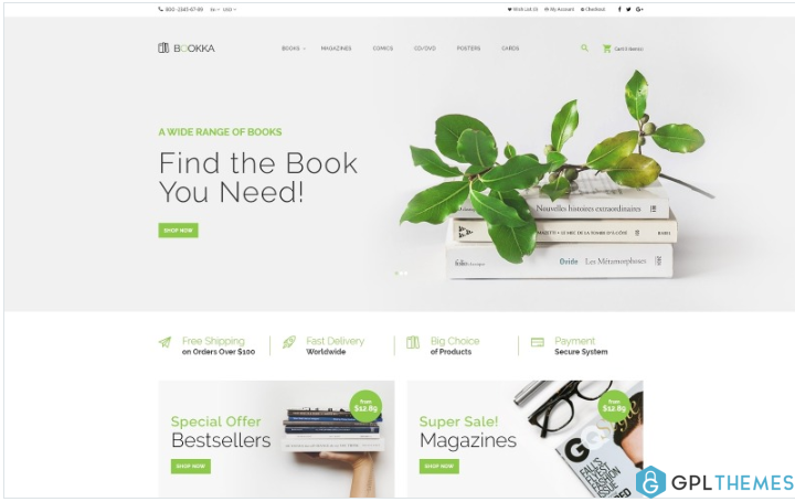 BOOKKA – Books Shop OpenCart Template