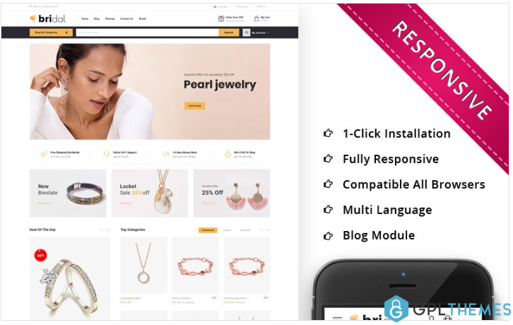 Bridal – The Jewellery Store Responsive OpenCart Template