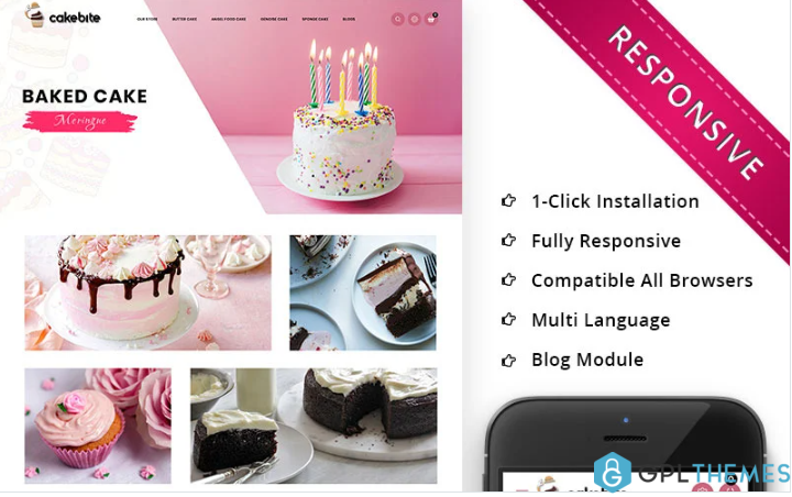Cakebite – Responsive Store OpenCart Template