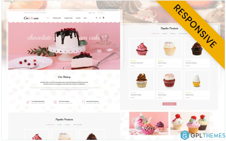 Cakehouse – Cake Store OpenCart Template