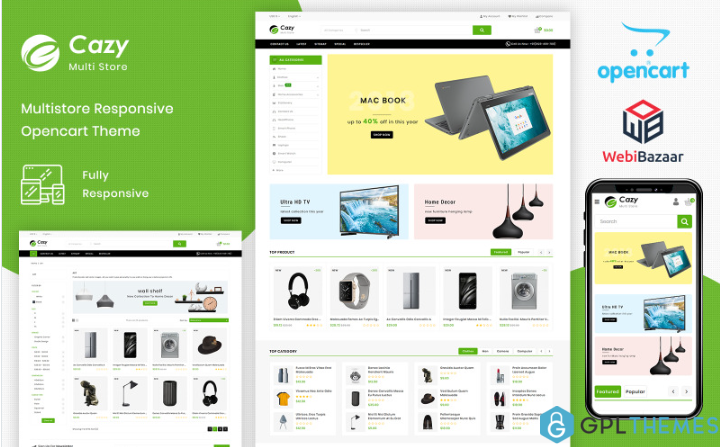 Cazy – The Shopping Mall OpenCart Template