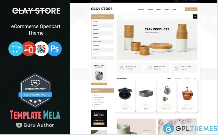 Clay – Home Deco Store OpenCart Template
