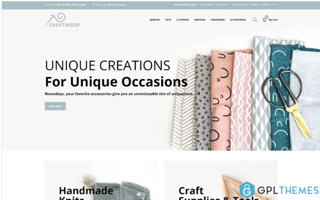 CraftHoop – Hand-Mad OpenCart Template