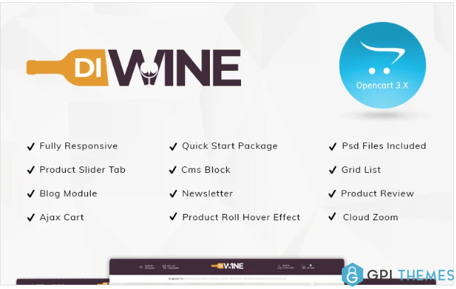 Diwine – Wine Shop OpenCart Template