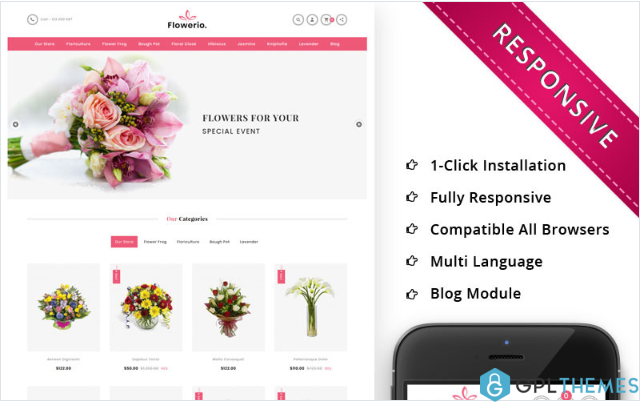 Flowerio – Flower Shop Responsive OpenCart Template