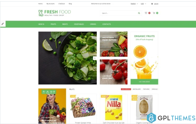 Fresh Food – Healthy & Organic Food Store OpenCart Template