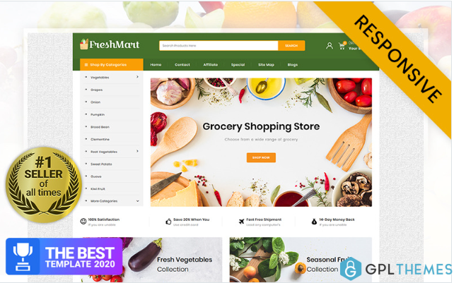 FreshMart – Grocery Store OpenCart Template