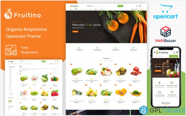 Fruitino – Food & Grocery Store OpenCart Template