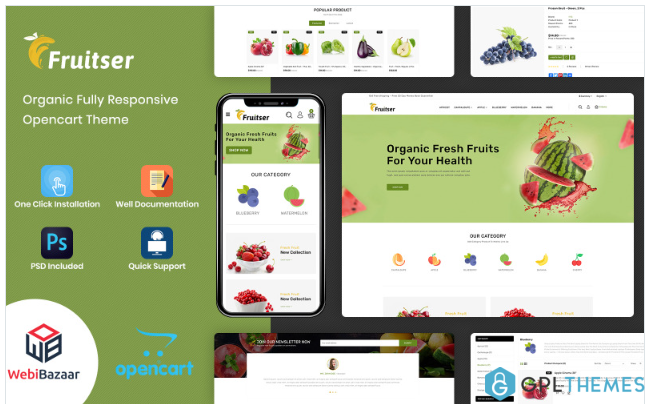 Fruitser – Grocery Store OpenCart Template