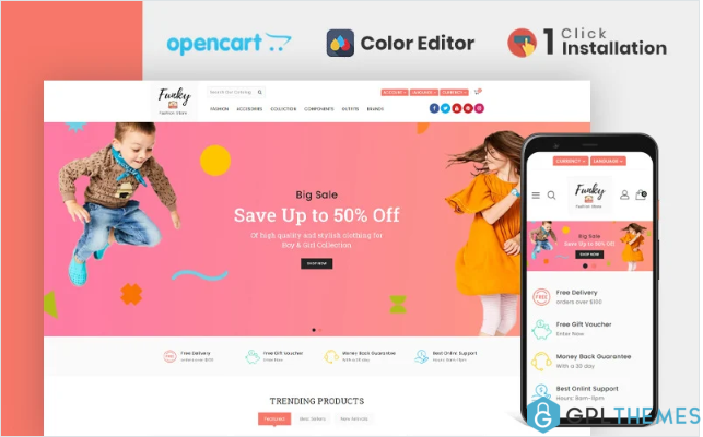 Funky Fashion Store OpenCart Template