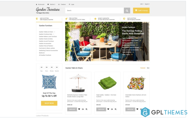 Garden Furniture – Garden & Office Furniture OpenCart Template