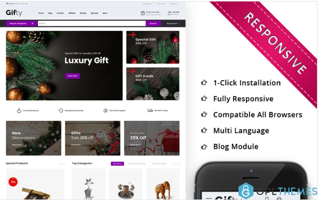 Gifty – The Gift Store Responsive OpenCart Template