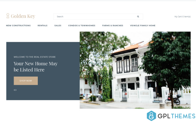 Golden Key – Real Estate Clean OpenCart Template