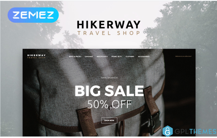 Hiker Way – Travel Store Multipage Modern OpenCart Template