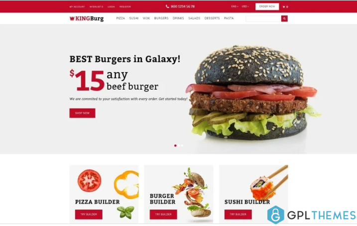 KingBurg – Burger OpenCart Template