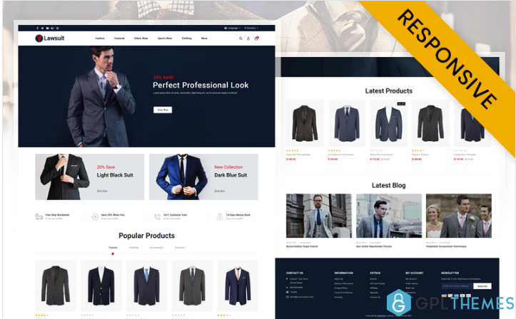 Lawsuit – Suits Store OpenCart Template