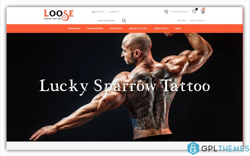 Loose – Tattoo Store OpenCart Template