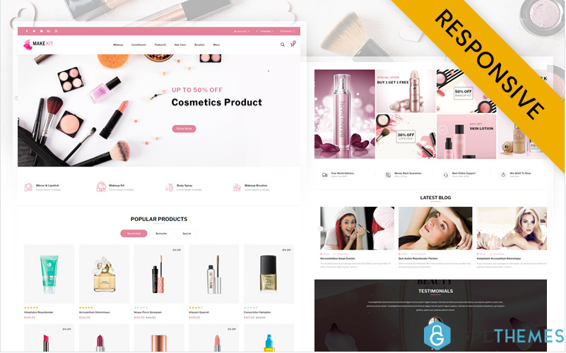 MakeKit – Cosmetic Store OpenCart Template