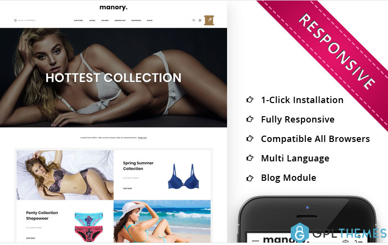 Manory Lingerie Store – Responsive OpenCart Template