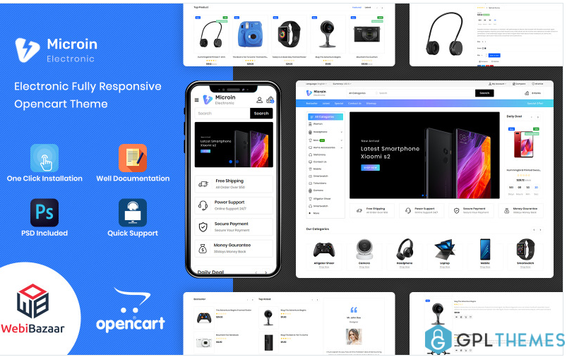 Microin – Shopping Mall OpenCart Template