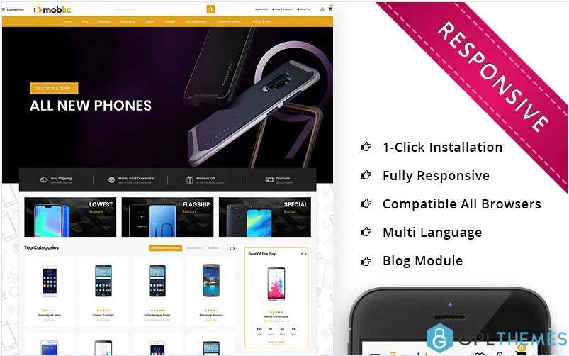 Moblic – The One Stop Mobile Shop Responsive OpenCart Template