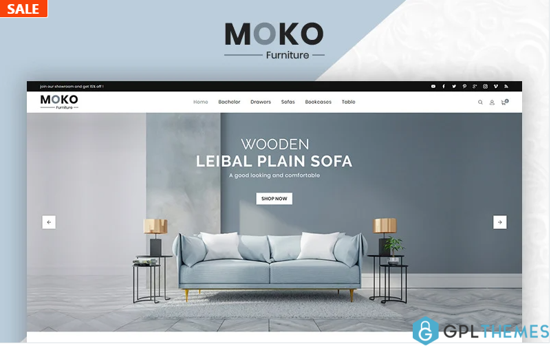 Moko Furniture Clean Store OpenCart Template
