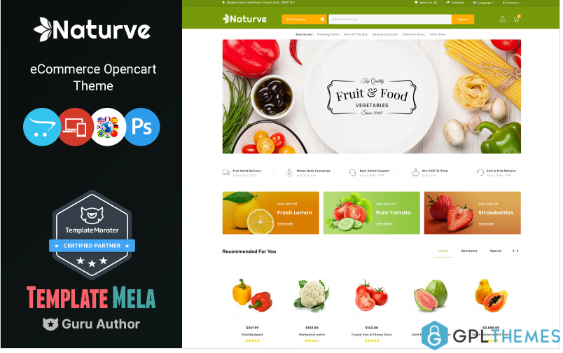 Naturve – Vegetable Store OpenCart Template