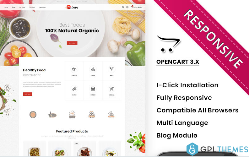 Nutripe – The Food Store OpenCart Template