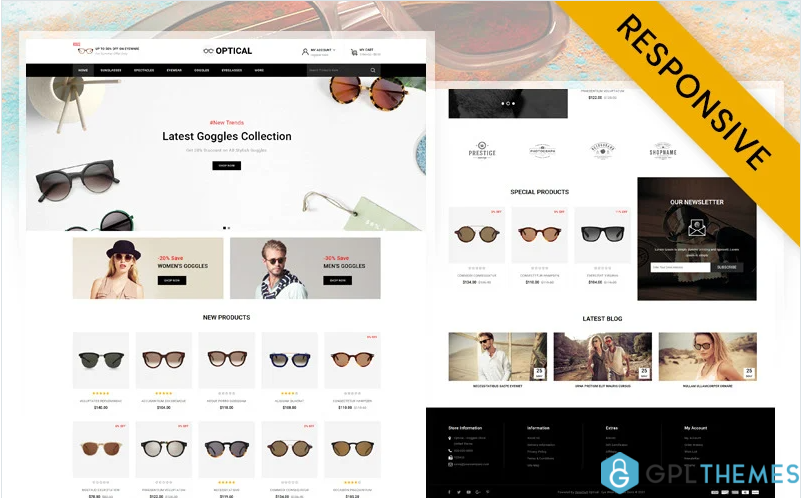 Optical – Eye Glasses Store OpenCart Template
