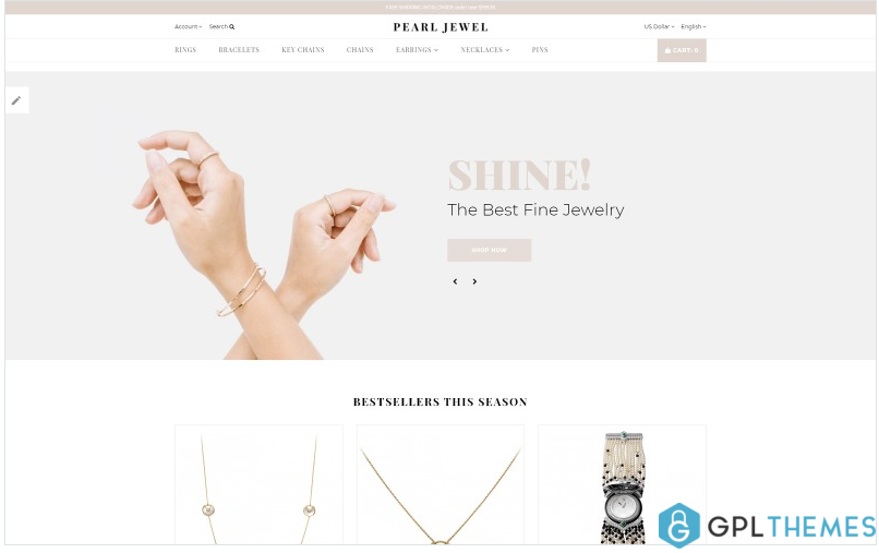 Pearl Jewel – Sophisticated Jewellery Online Shop OpenCart Template