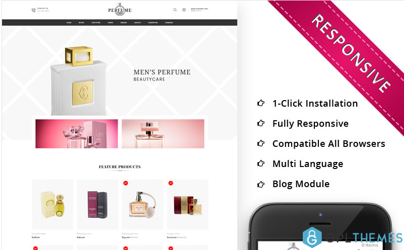 Perfume – The Cosmetic Store Responsive OpenCart Template