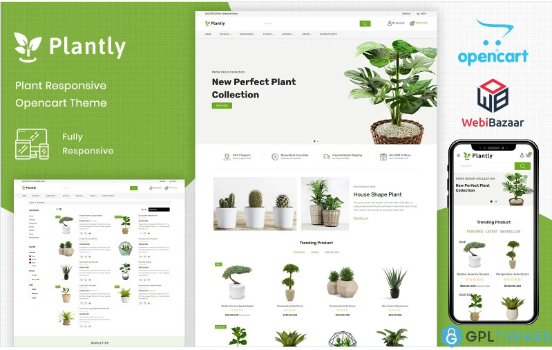 Plantly – Plants And Nursery OpenCart Template