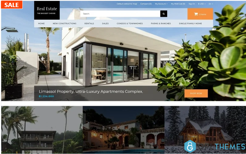Real Estate – Real Estate Agency Clean OpenCart Template
