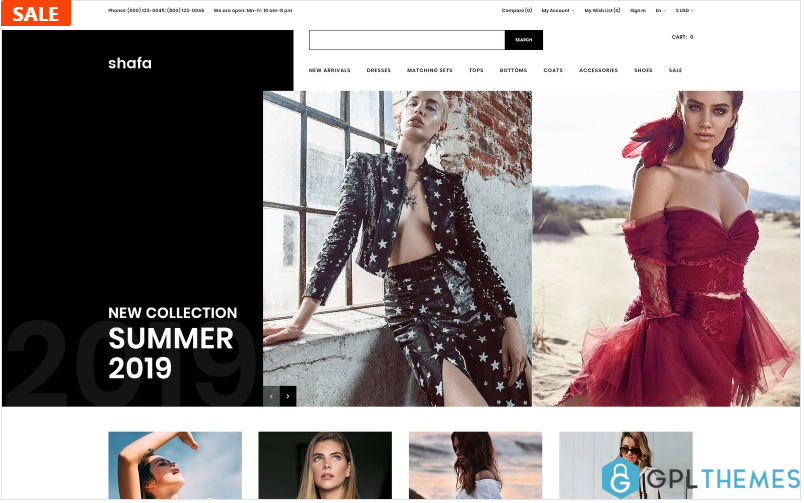 Shafa – Fashion Store Multipage Modern OpenCart Template